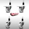 Service Caster 3'' SS Nylon Swivel 1-3/8'' Expanding Stem Caster Set 2 Total Lock Brakes, 4PK SCC-SSEXTTL20S314-NYS-2-S-2-138 - alternate 2